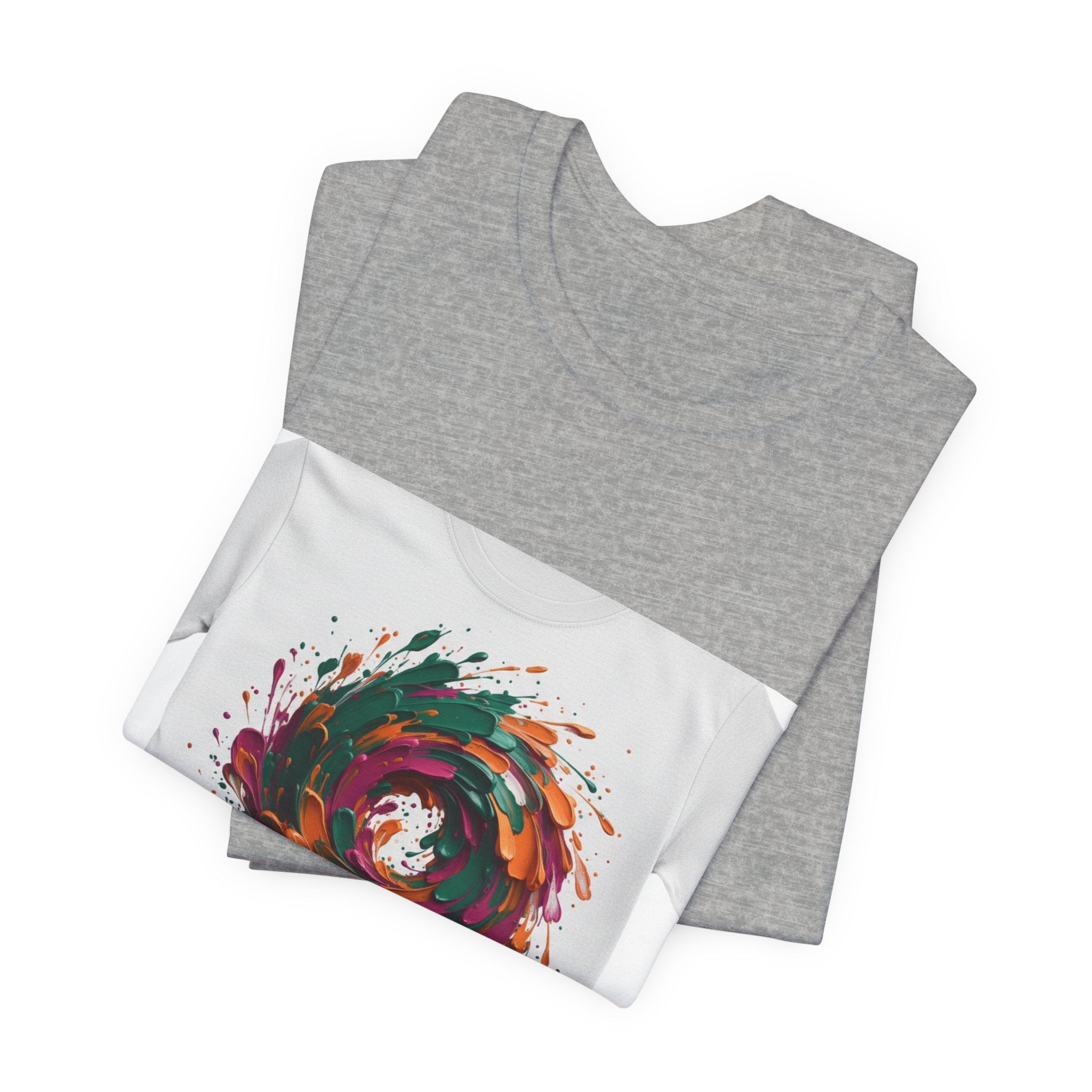Abstract Floral Swirl Tee | Painterly Brushstroke Apparel, Artsy Graphic Design