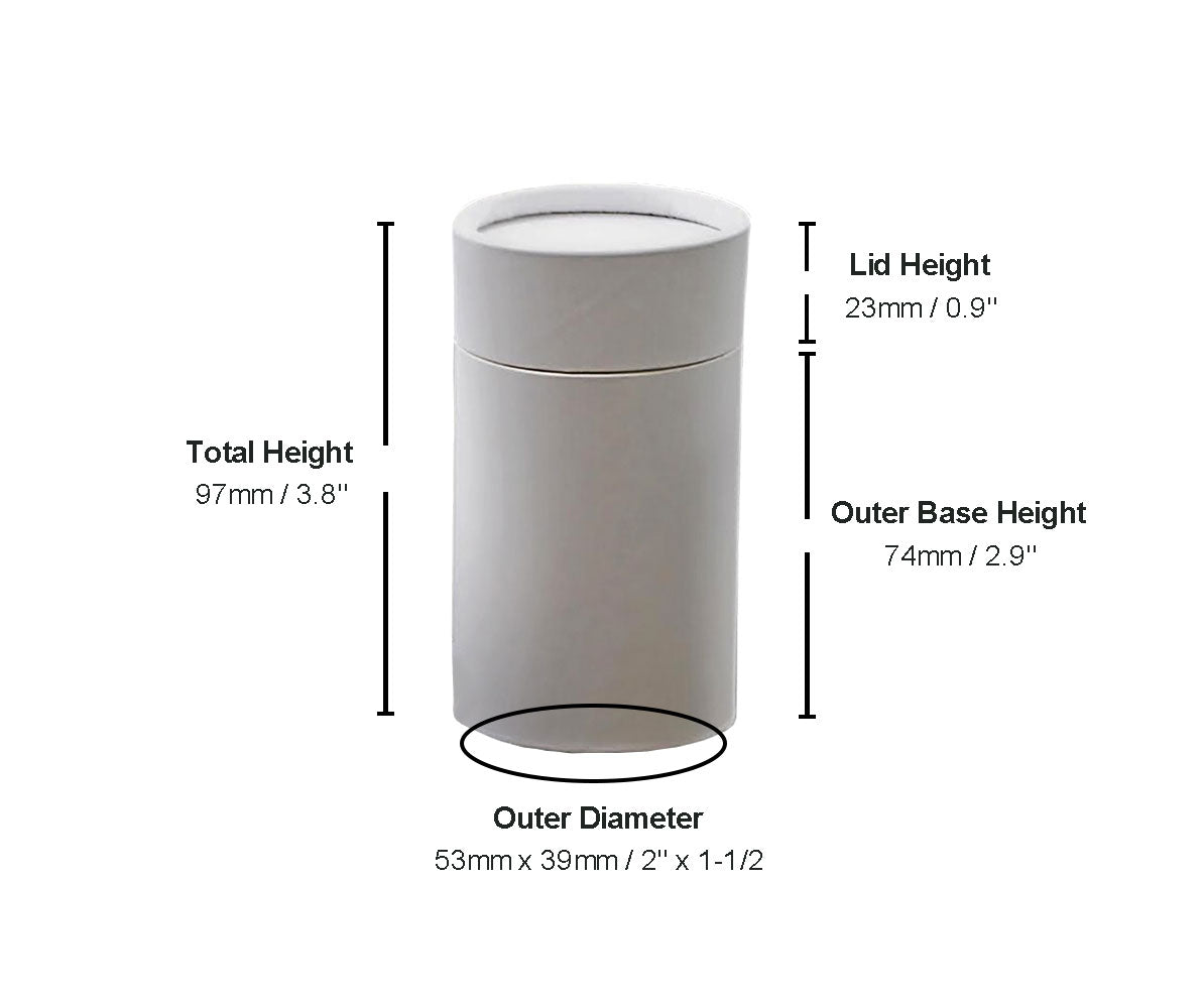 2.5 ounce / 70 g Oval Push - up Cosmetic Container - PhishStones Products