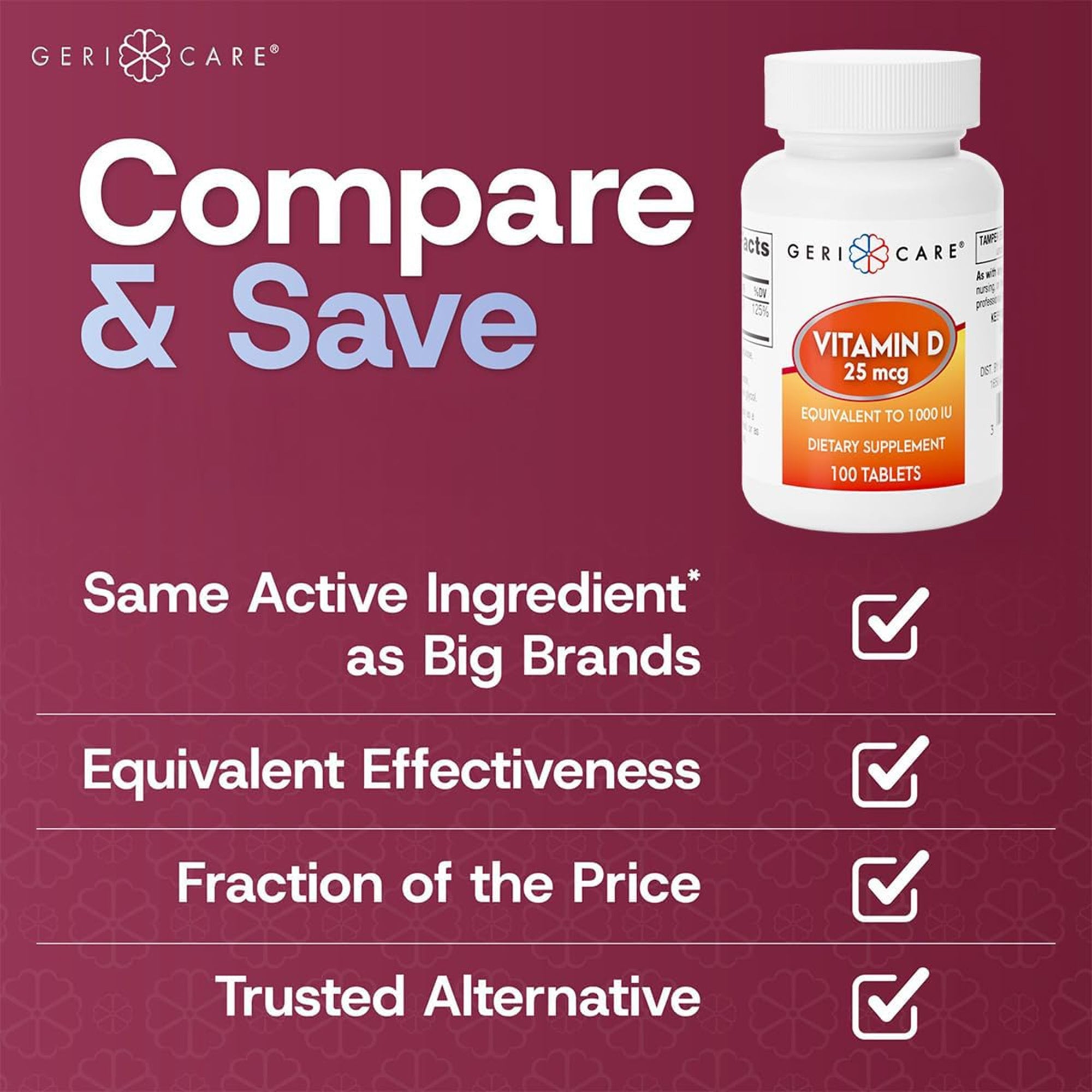 Geri-Care® Vitamin D-3 Supplement 876-01-GCP