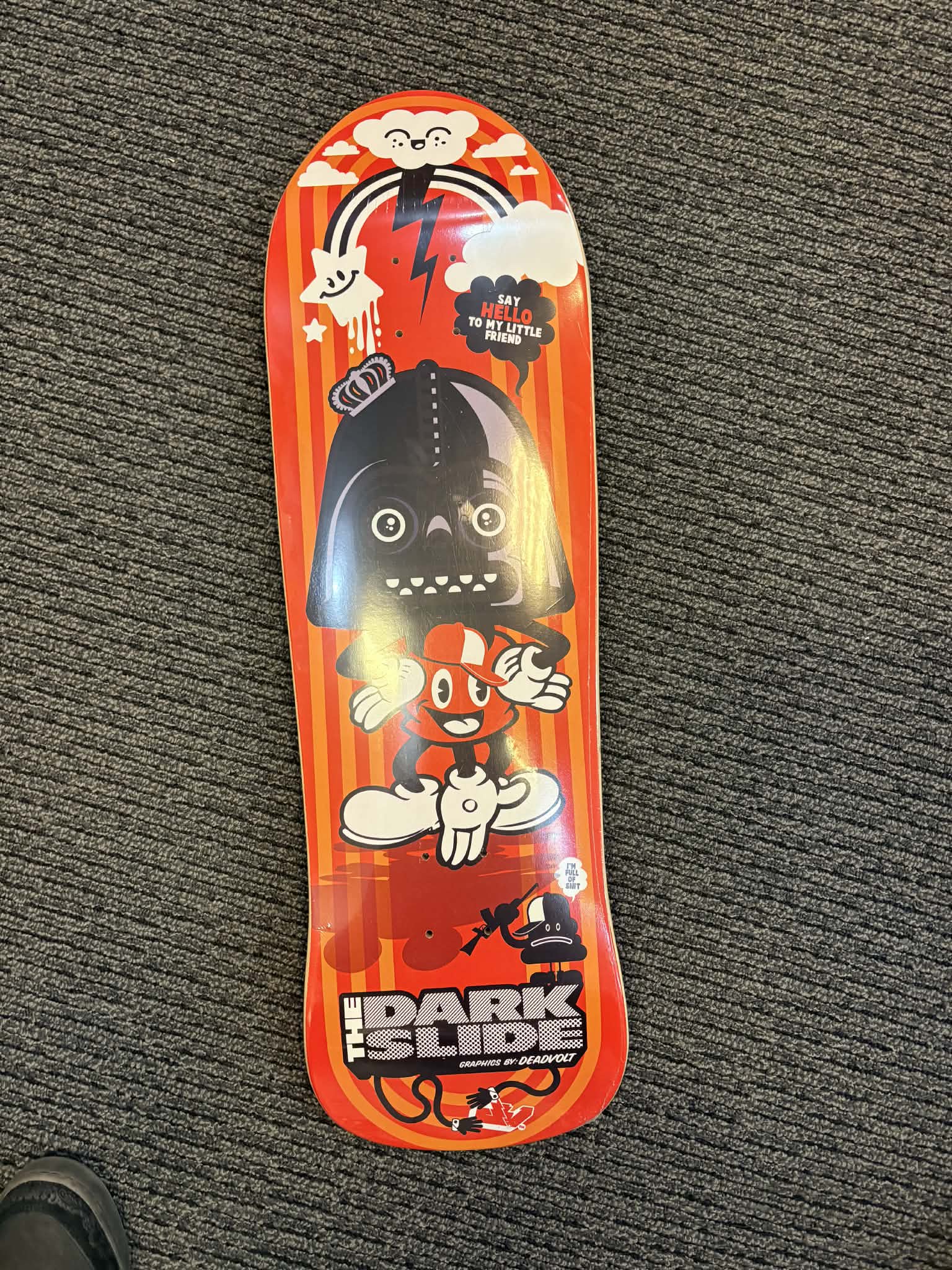 The Dark Slide x Dead Voltage "9" Fishtail Skateboard Deck