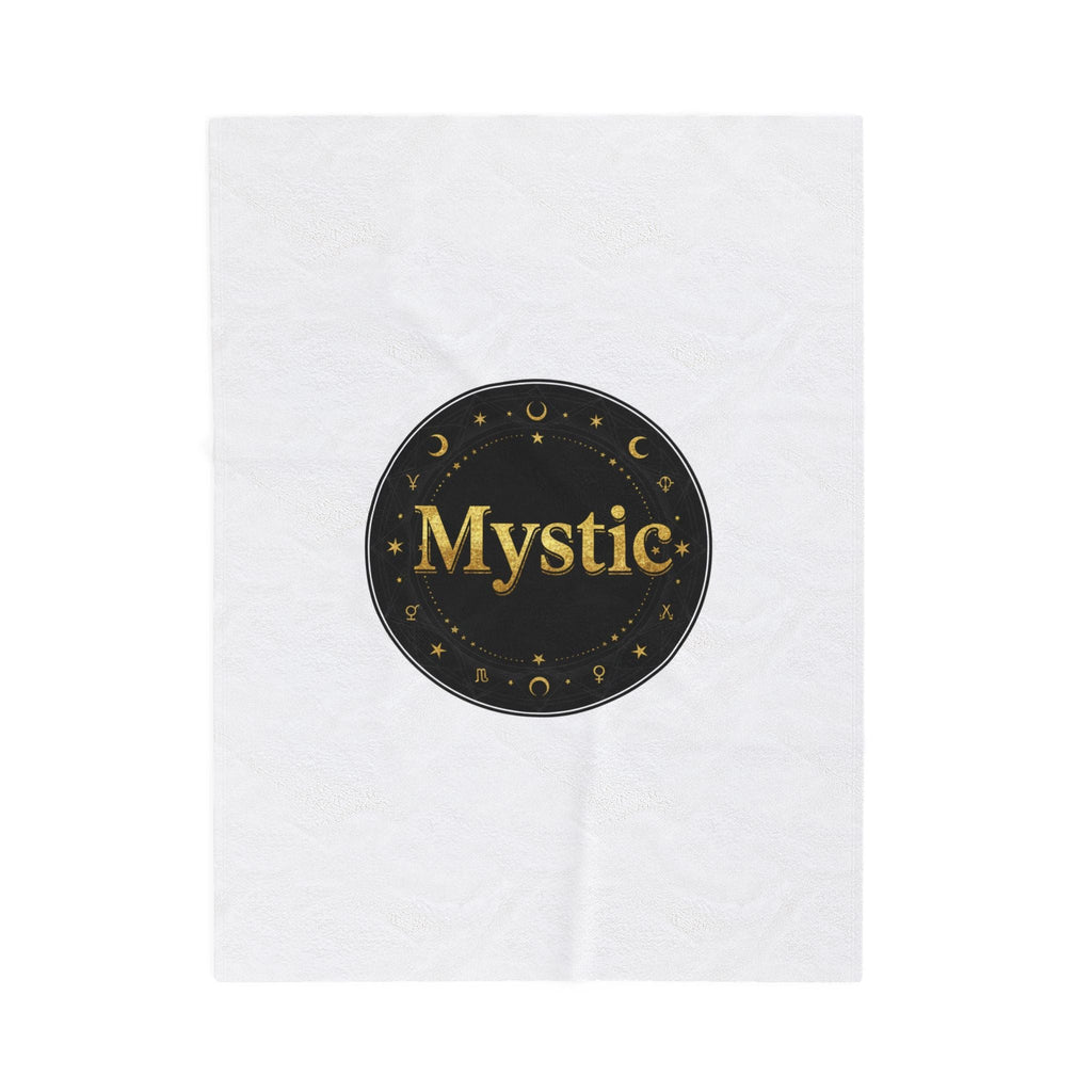 Mystic Circle, Velveteen Plush Blanket | Tarot & Occult Typography