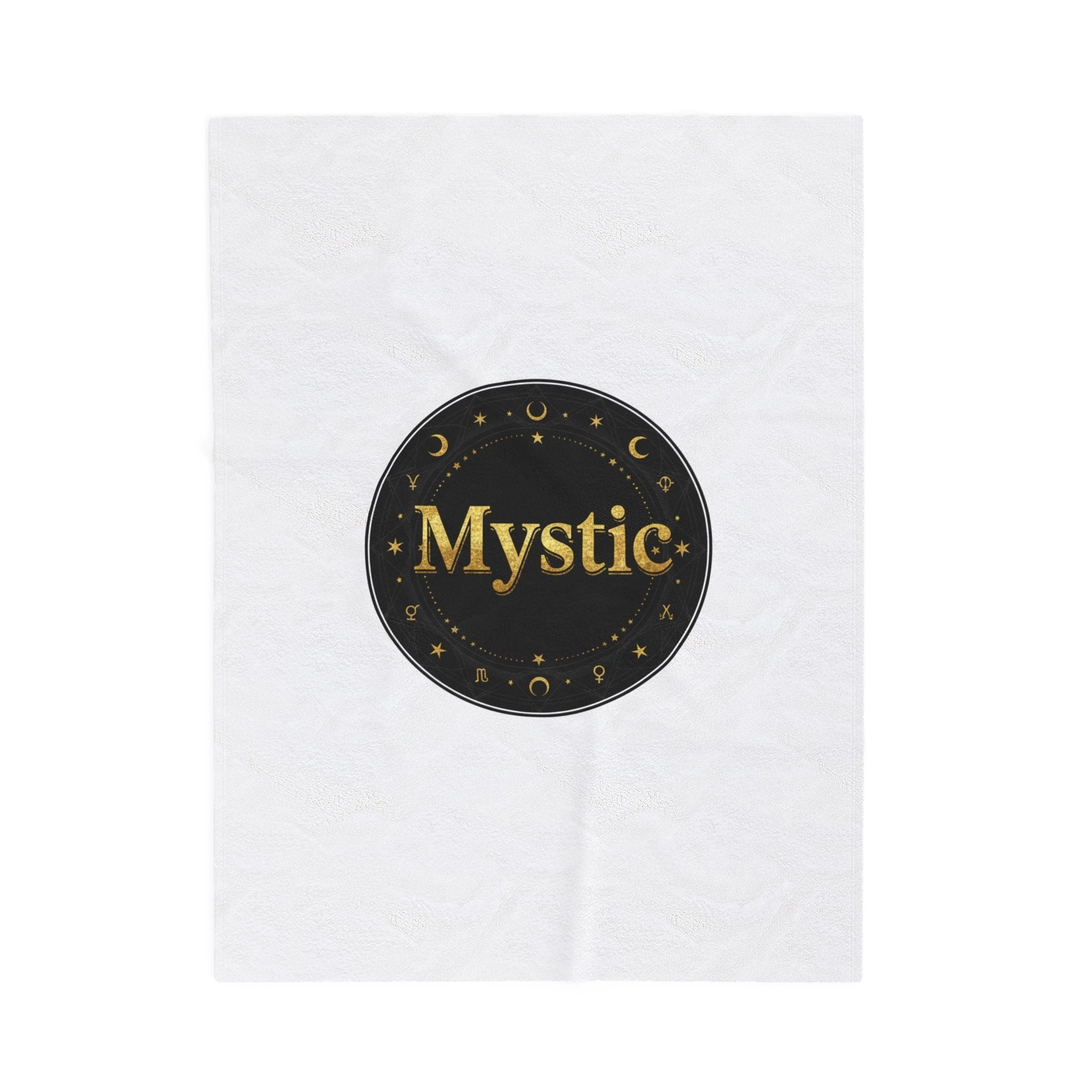 Mystic Circle, Velveteen Plush Blanket | Tarot & Occult Typography
