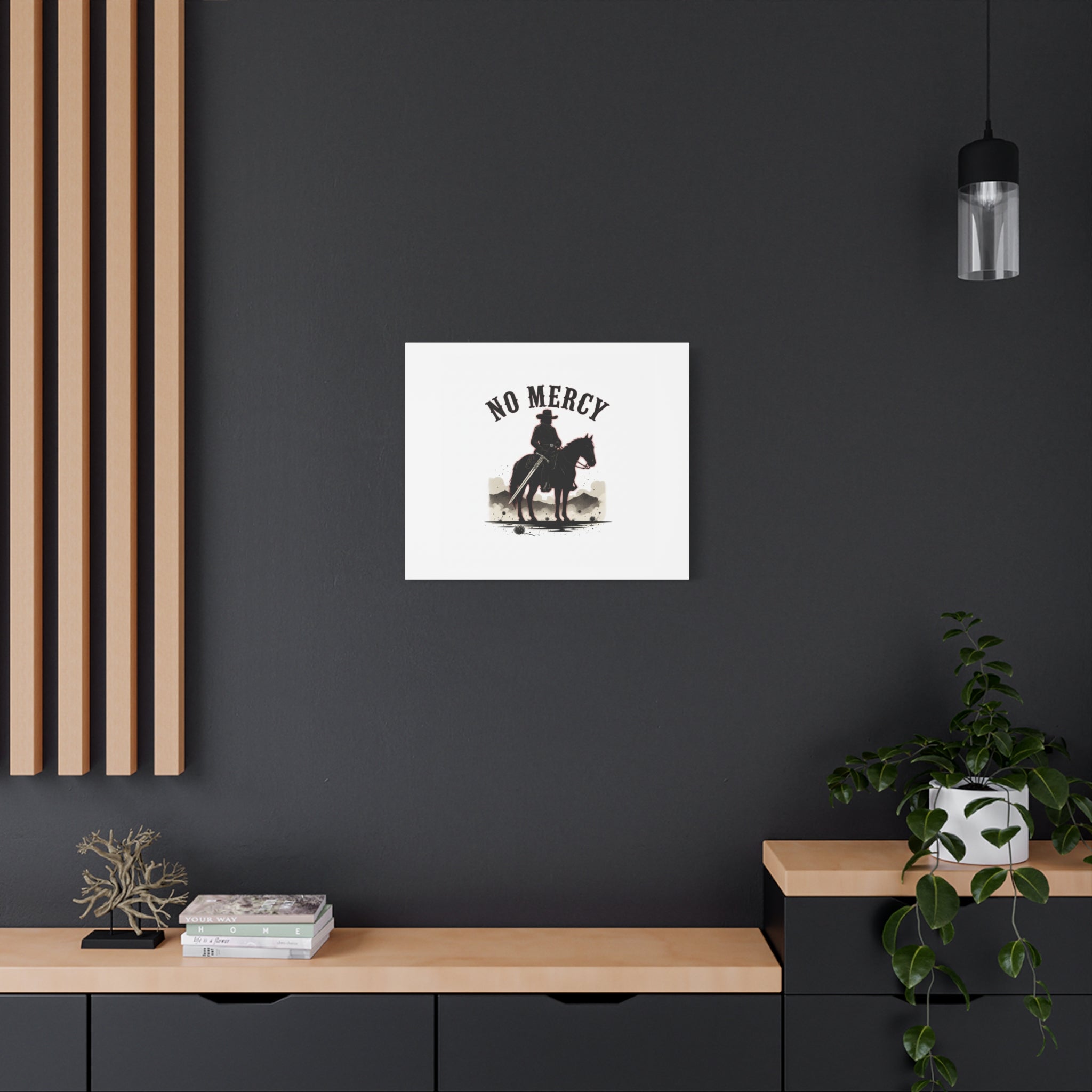No Mercy Cowboy Skull Canvas | western skull art, gothic Americana