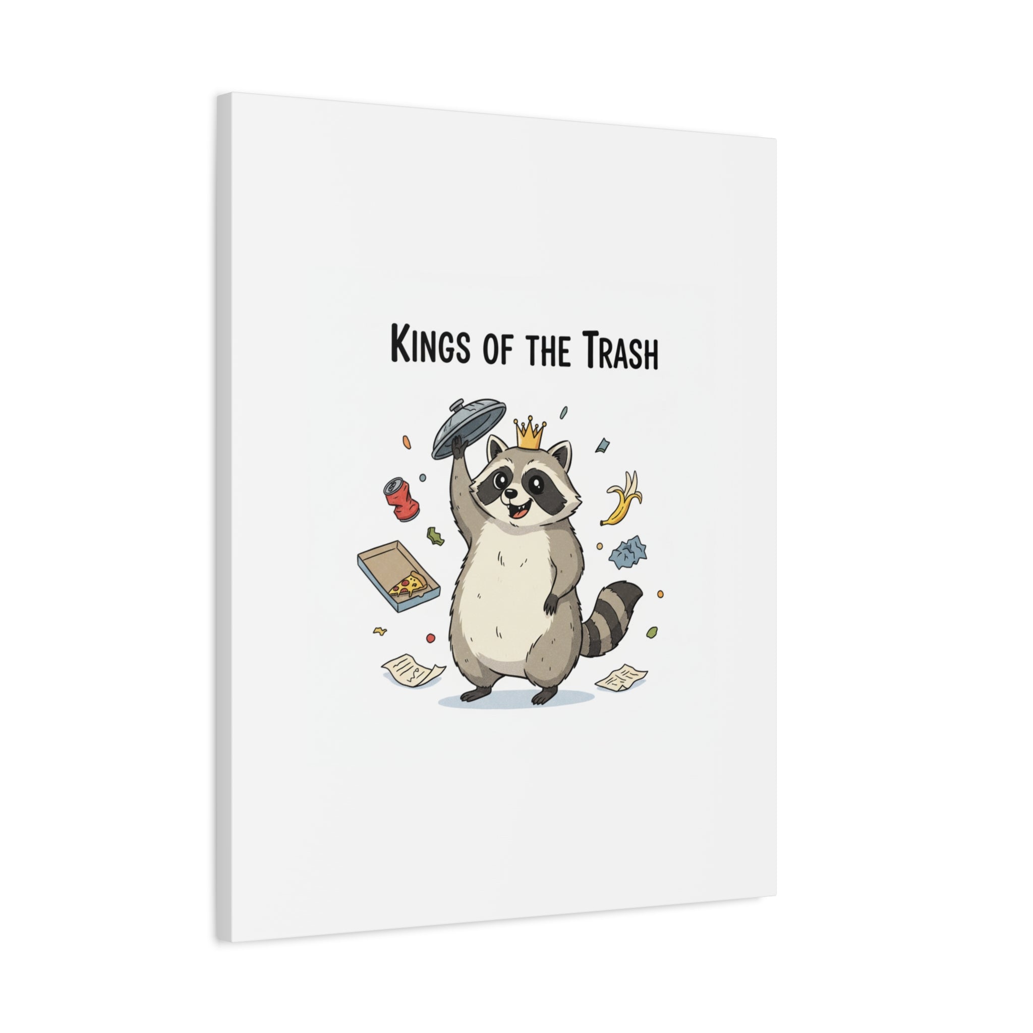 Kings of the Trash Canvas, Raccoon Doodle | Trash Panda, Goofy Critter Art