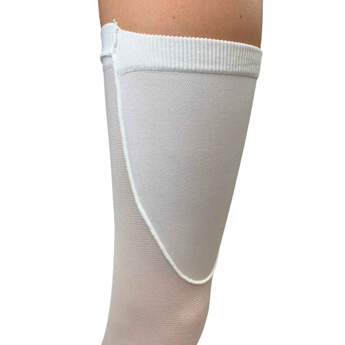 Anti-Embolism Stockings XL Regular, 15-20 mmHg, Thigh High, Inspection Toe, Silicone Top, White