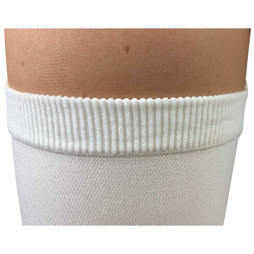 Anti-Embolism Stockings XL Regular, 15-20 mmHg, Thigh High, Inspection Toe, Silicone Top, White