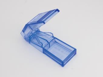 Apex Pill Splitter with Stainless Steel Blade, Translucent Blue
