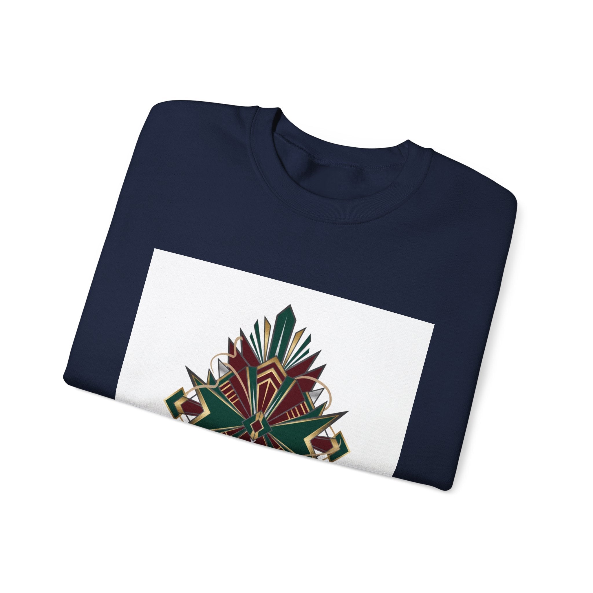 Dark Geometric Crest Crewneck | Gothic Occult Art Sweatshirt