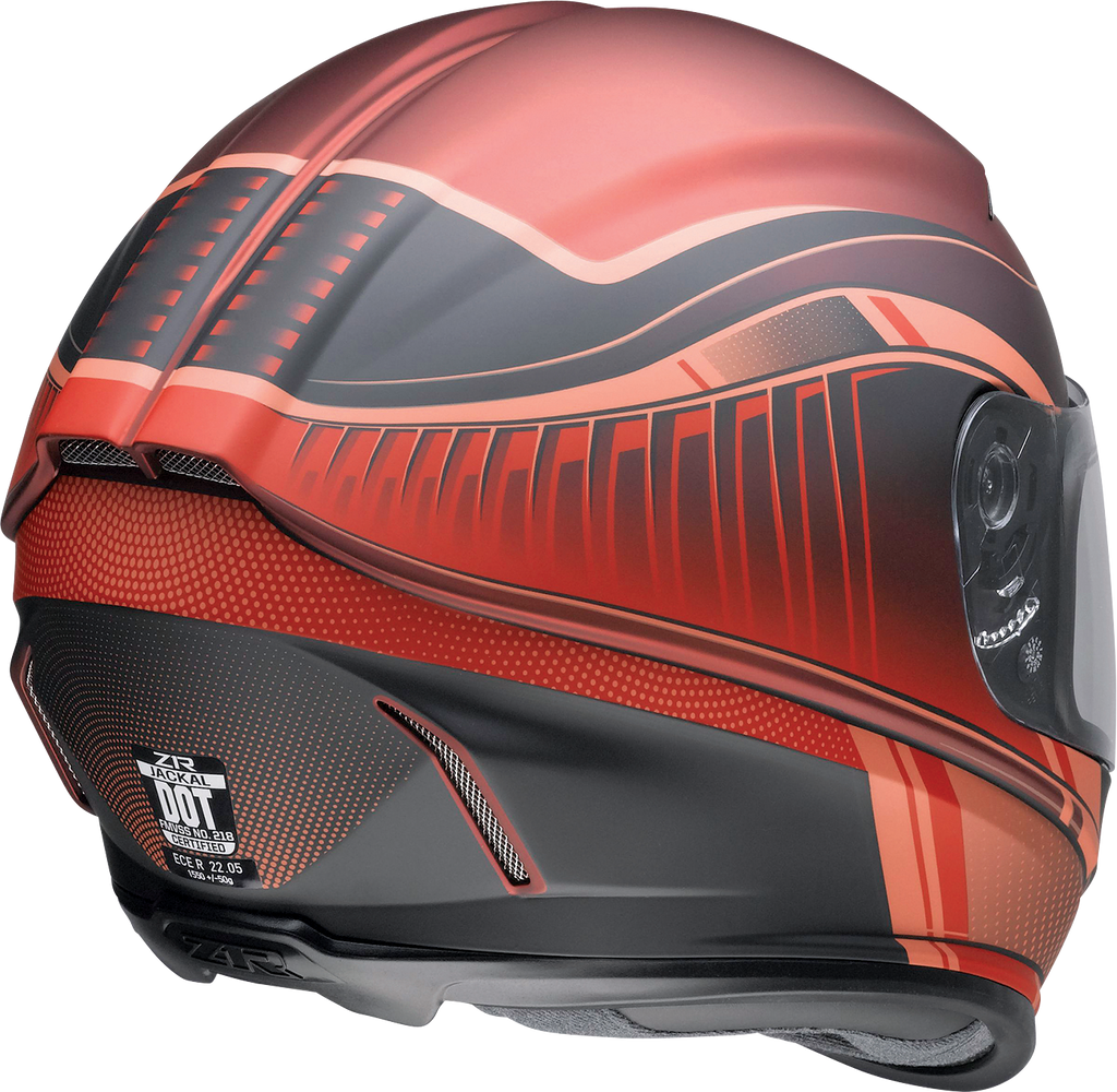 Z1R, Z1R Jackal Helmet Dark Matter Red 3XL – Aerodynamic Polycarbonate Shell with Drop-Down Sun Visor