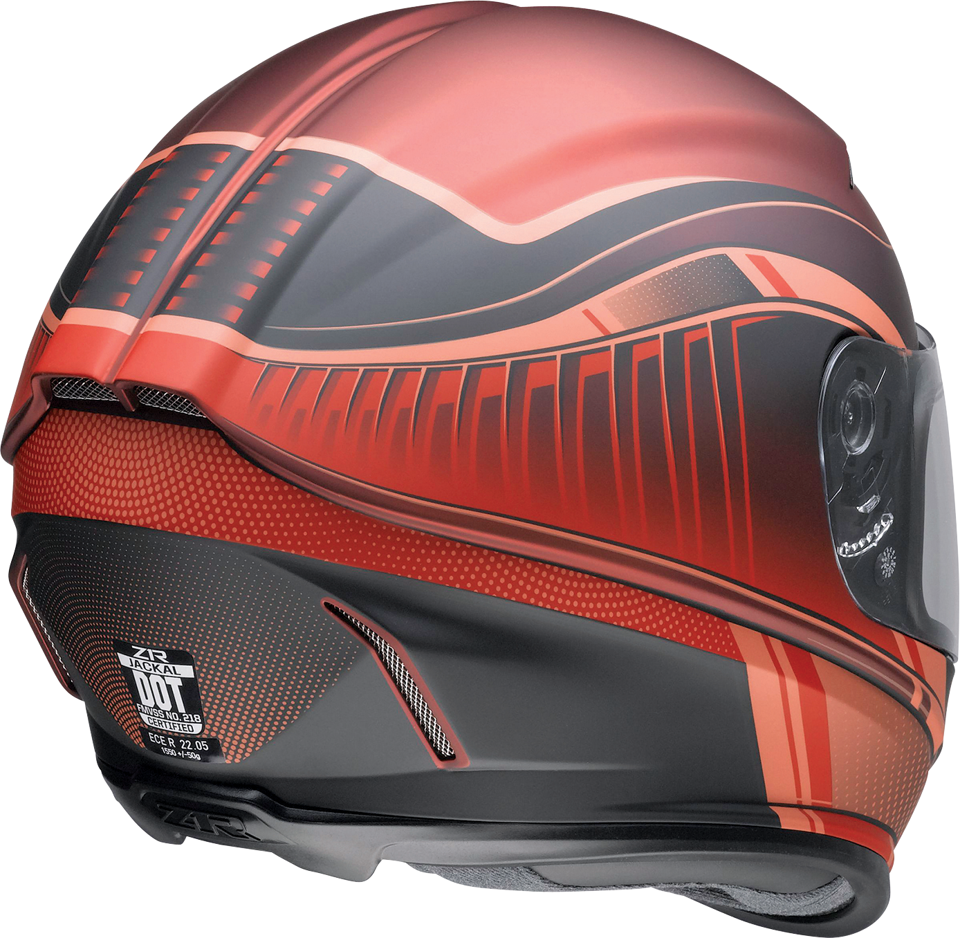 Z1R, Z1R Jackal Helmet Dark Matter Red 3XL – Aerodynamic Polycarbonate Shell with Drop-Down Sun Visor