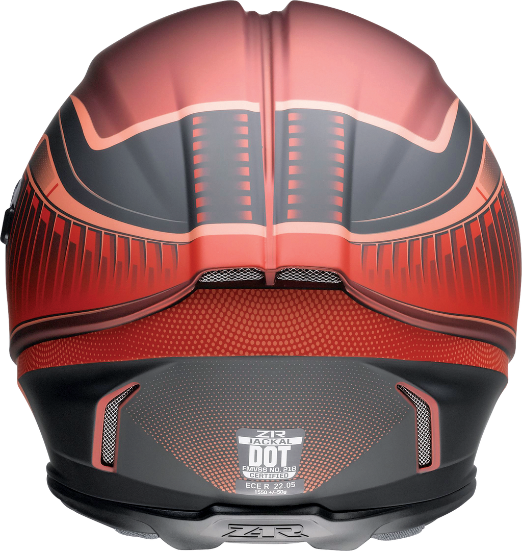 Z1R, Z1R Jackal Helmet Dark Matter Red 3XL – Aerodynamic Polycarbonate Shell with Drop-Down Sun Visor