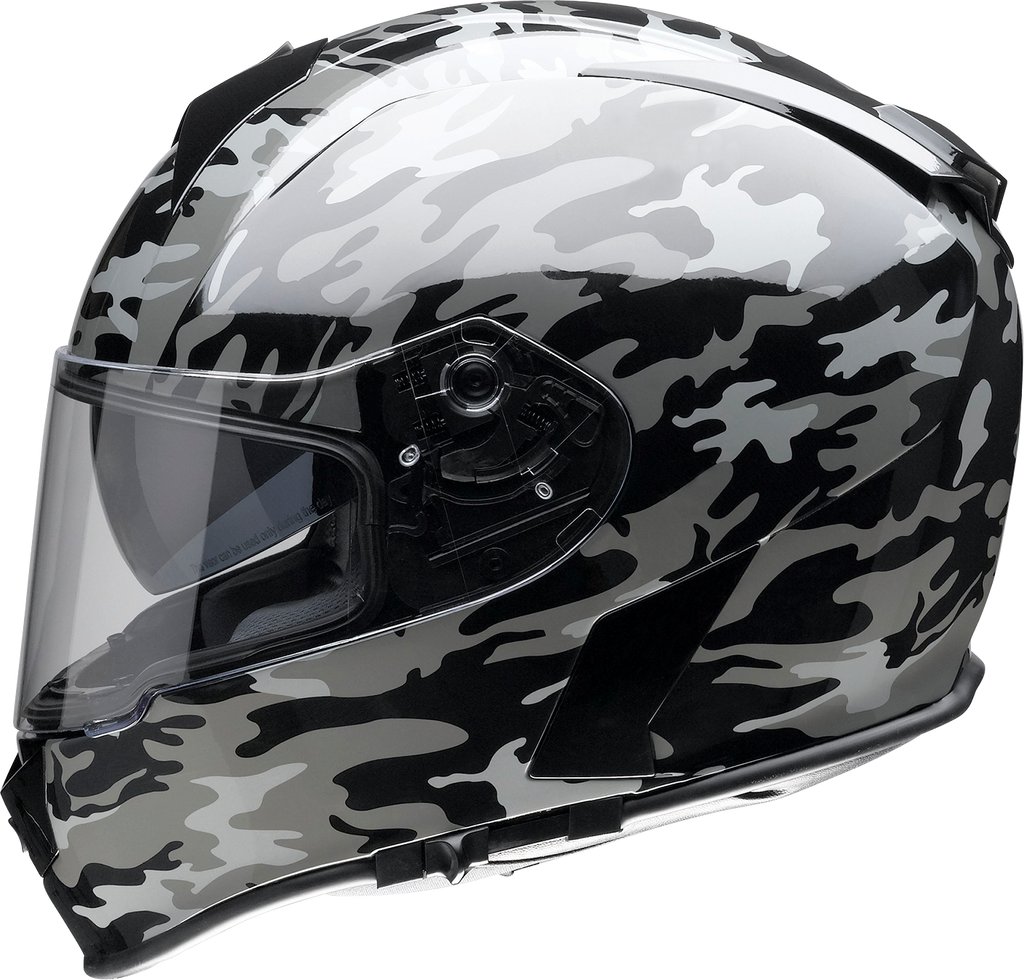 Z1R, Z1R Warrant Helmet with Camo Design - Black/Gray, Small, Part 0101-14366