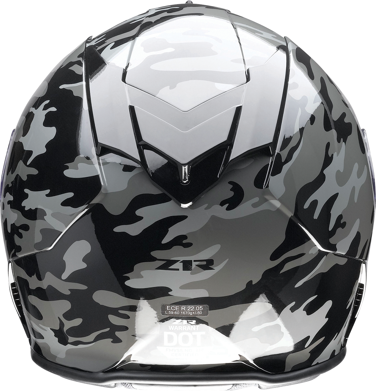 Z1R, Z1R Warrant Helmet with Camo Design - Black/Gray, Small, Part 0101-14366