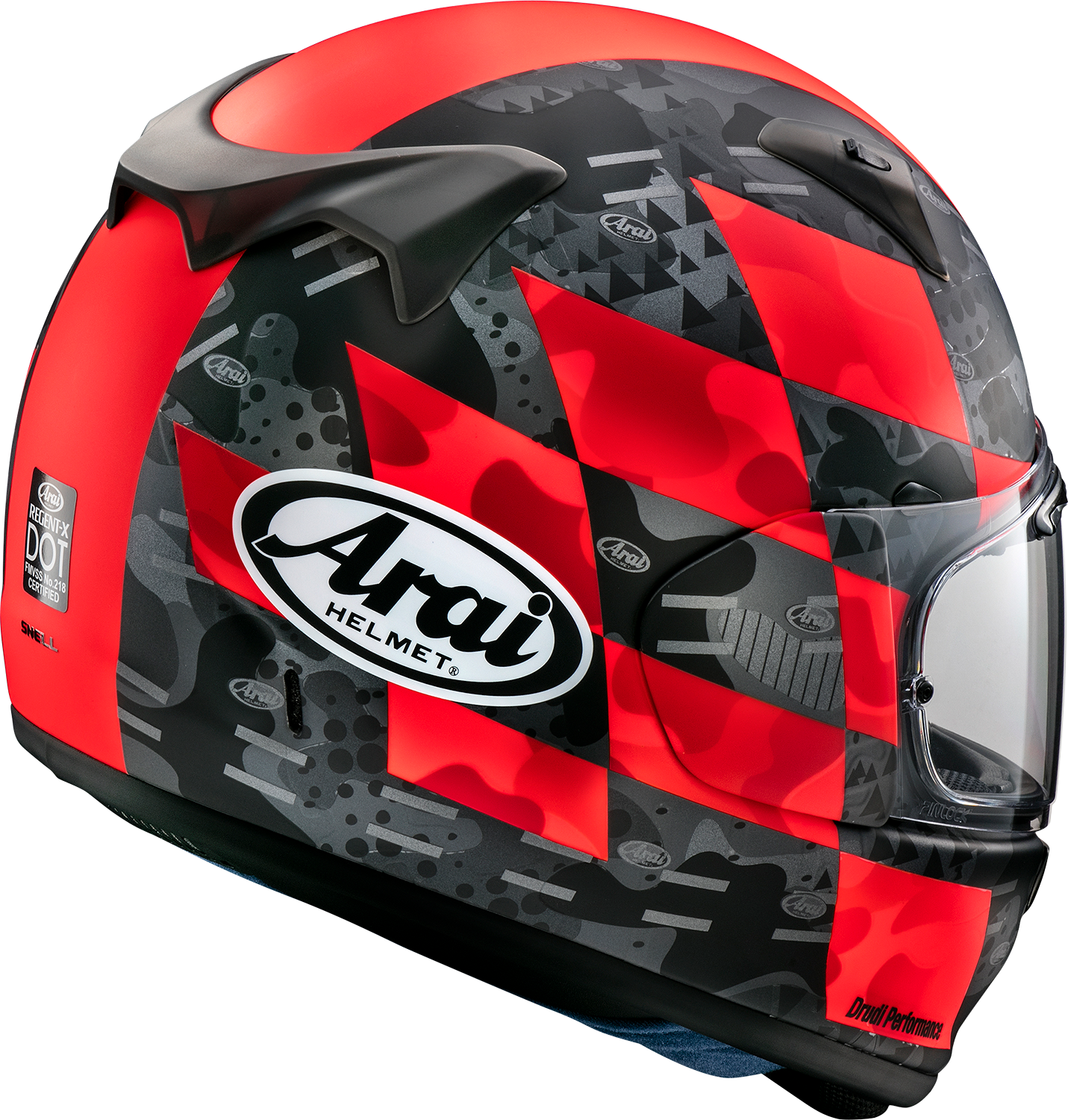 ARAI HELMETS, ARAI HELMETS Regent-X Helmet - Patch - Red Frost - XS (Part Number: 0101-15833)