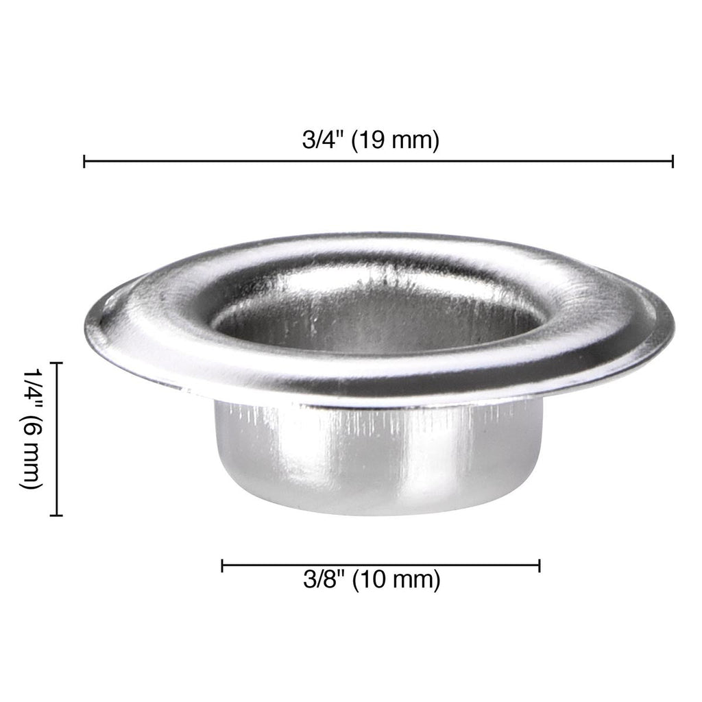 Yescom 10mm #2 Nickel Grommets & Washers (1000 Count)