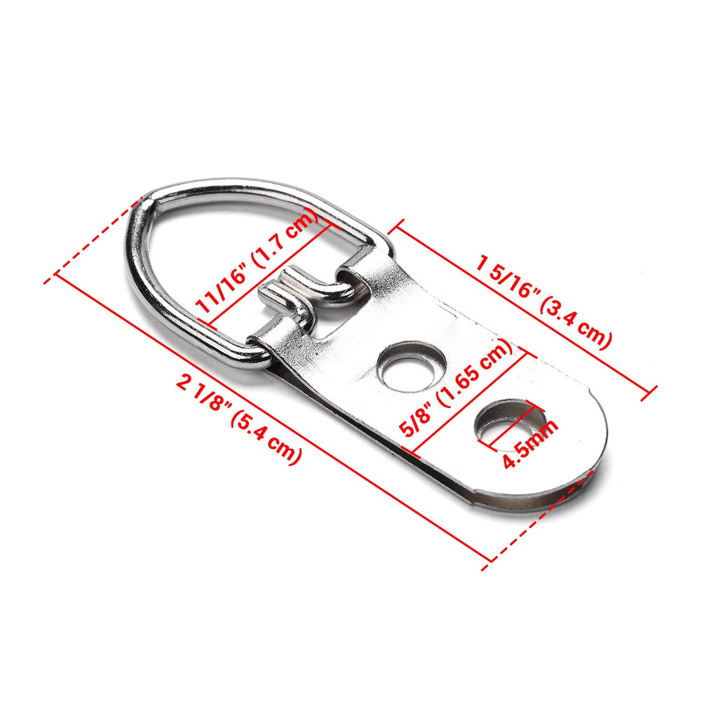 Yescom D-Ring Picture Hangers with Screws 20ct.