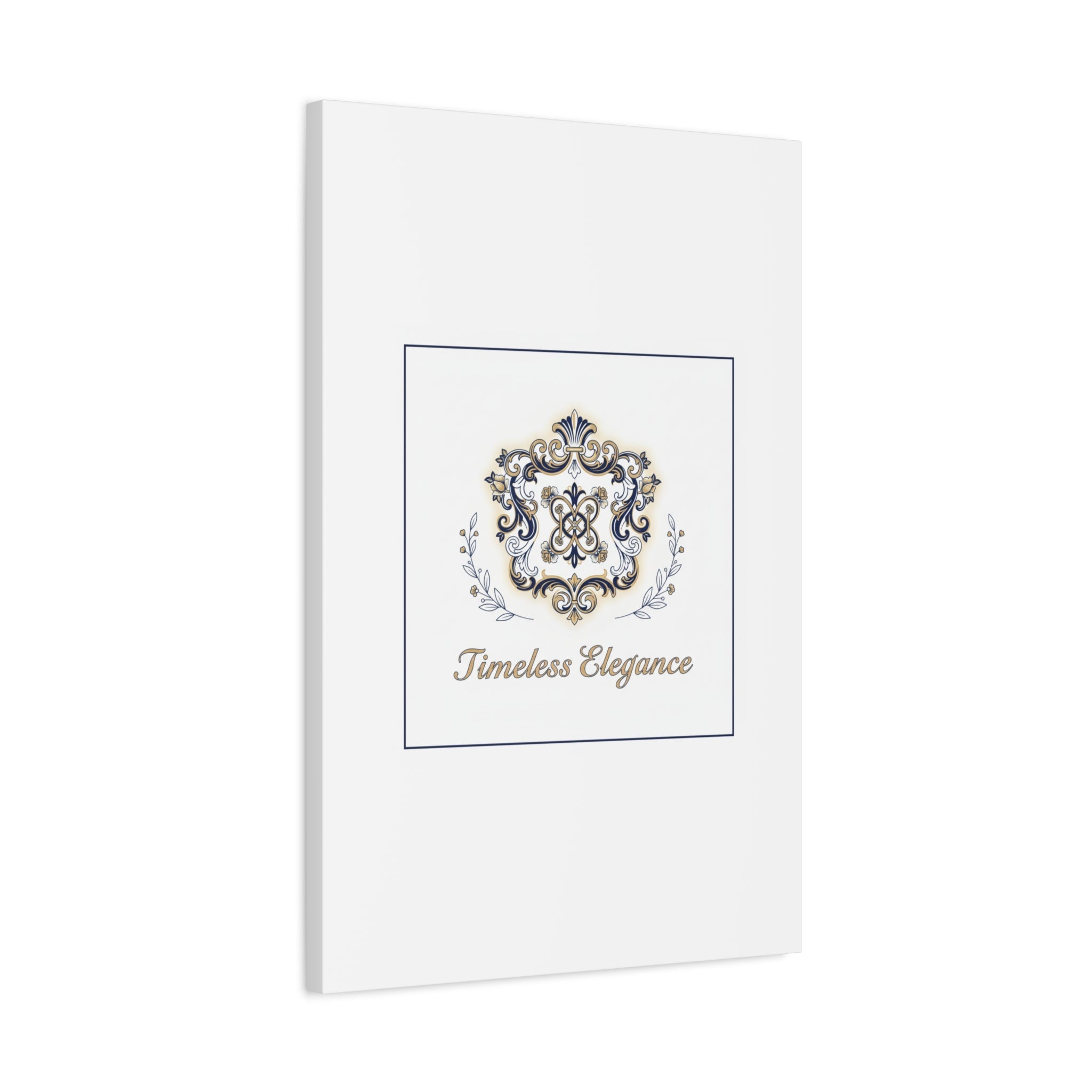 Ornate Brooch Emblem Canvas | Vintage Formalwear Accents, Baroque Print