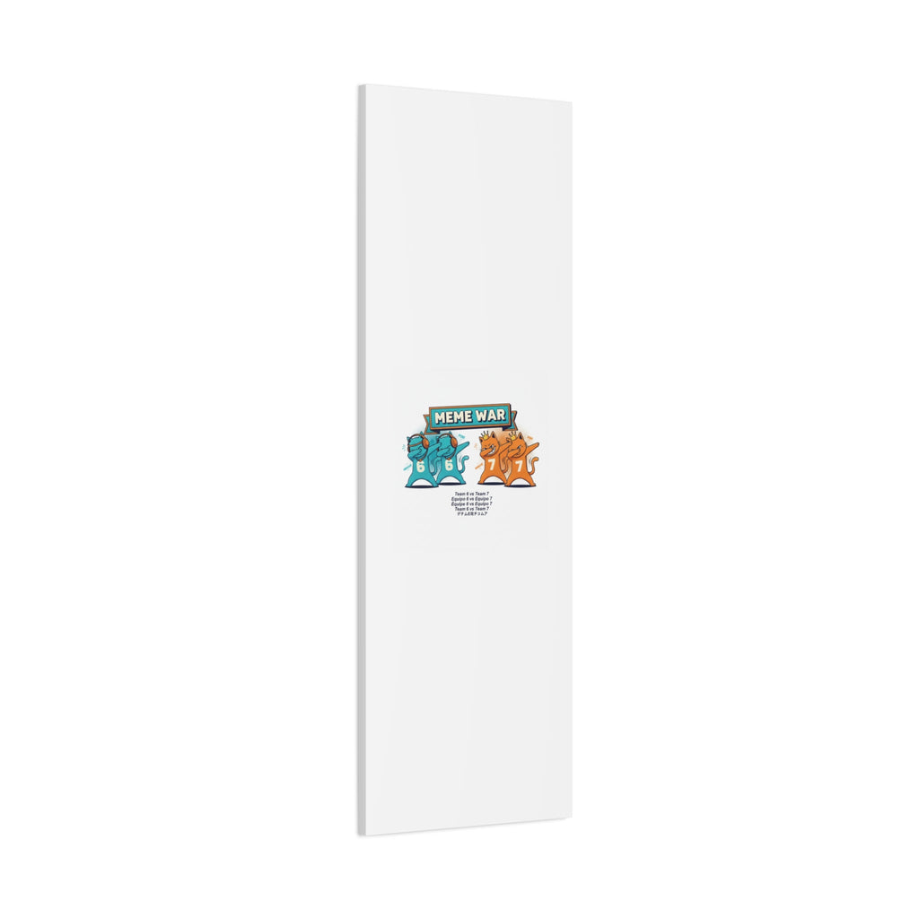 Meme War: Six vs. Seven Canvas Wall Art