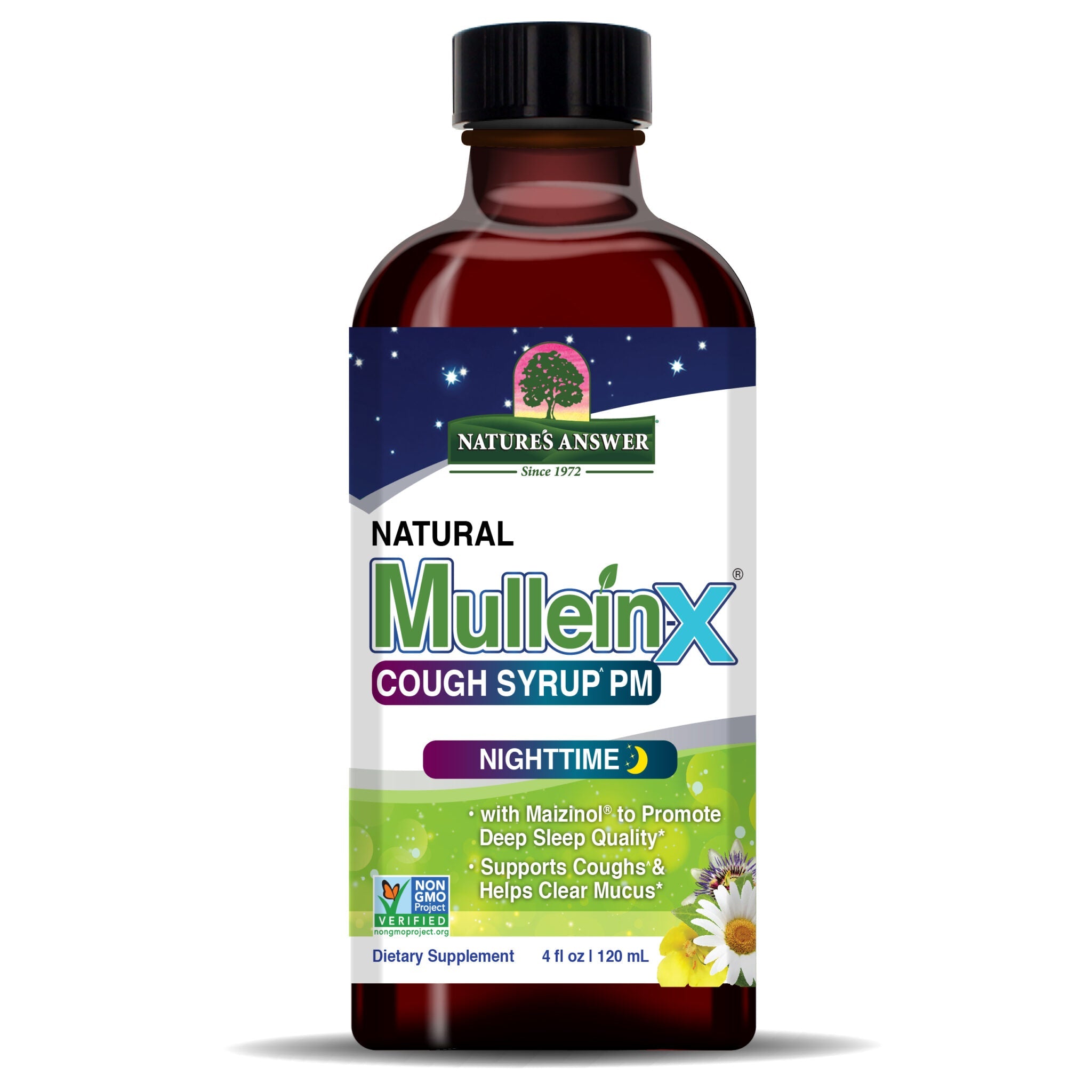 Nature's Answer Mullein X PM Nighttime Cough Syrup, 4 fl oz