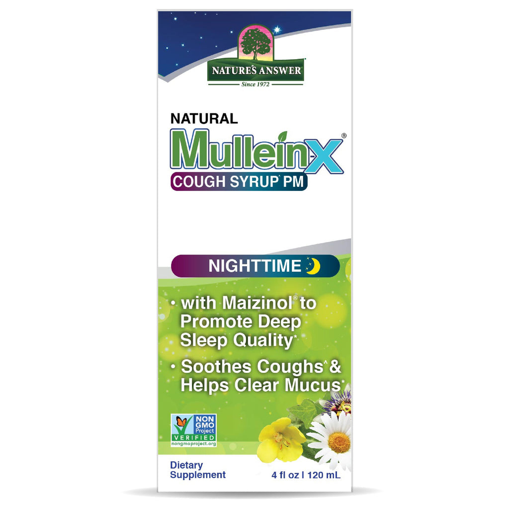 Nature's Answer Mullein X PM Nighttime Cough Syrup, 4 fl oz