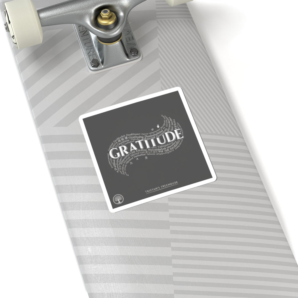 Gratitude typography sticker | Tiny Treats, sweet tooth sticker pack