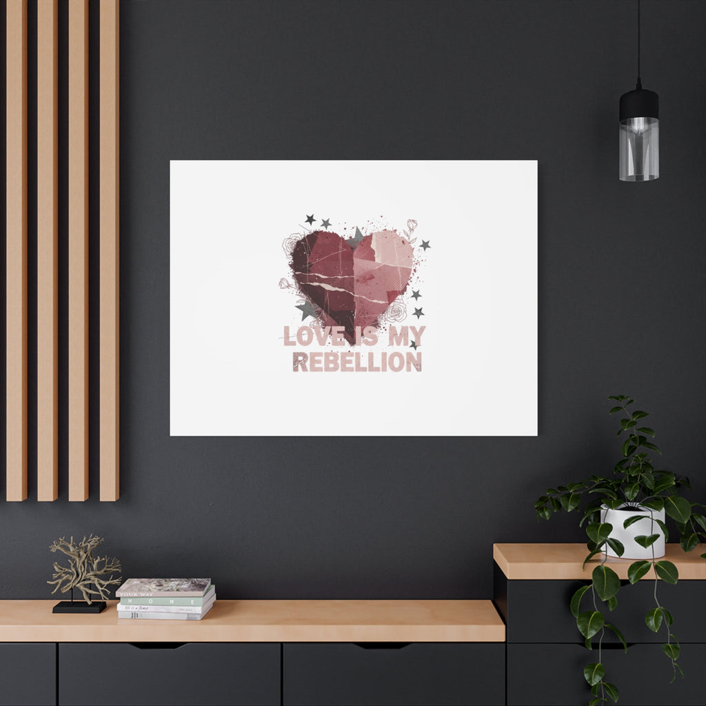 Love Is My Rebellion Canvas | Soft Grunge Hearts, Distressed Valentine Collage