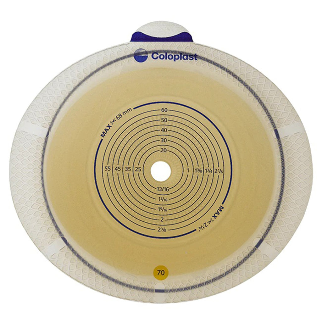 SenSura® Flex Flat Ostomy Barrier, Trim to fit 10 – 68 mm Stoma Opening, Yellow 10103