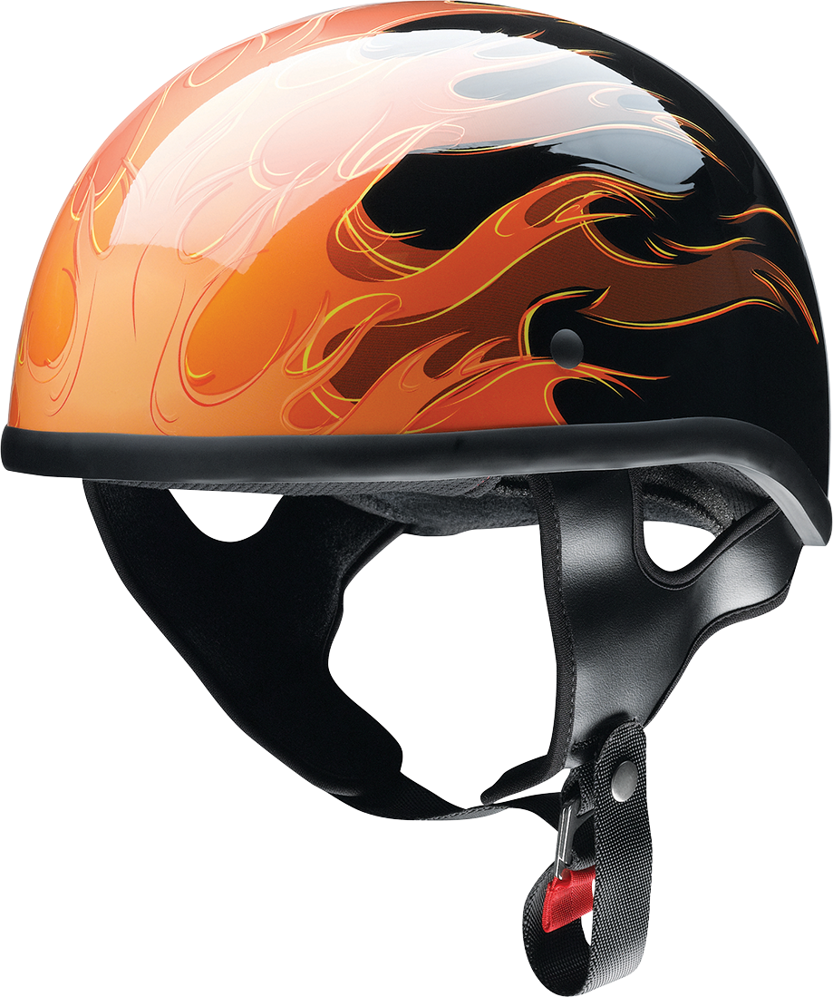 Z1R, Z1R CC Beanie Helmet Hellfire Orange 3XL - Injection-Molded Polycarbonate Shell with D-Ring Closure