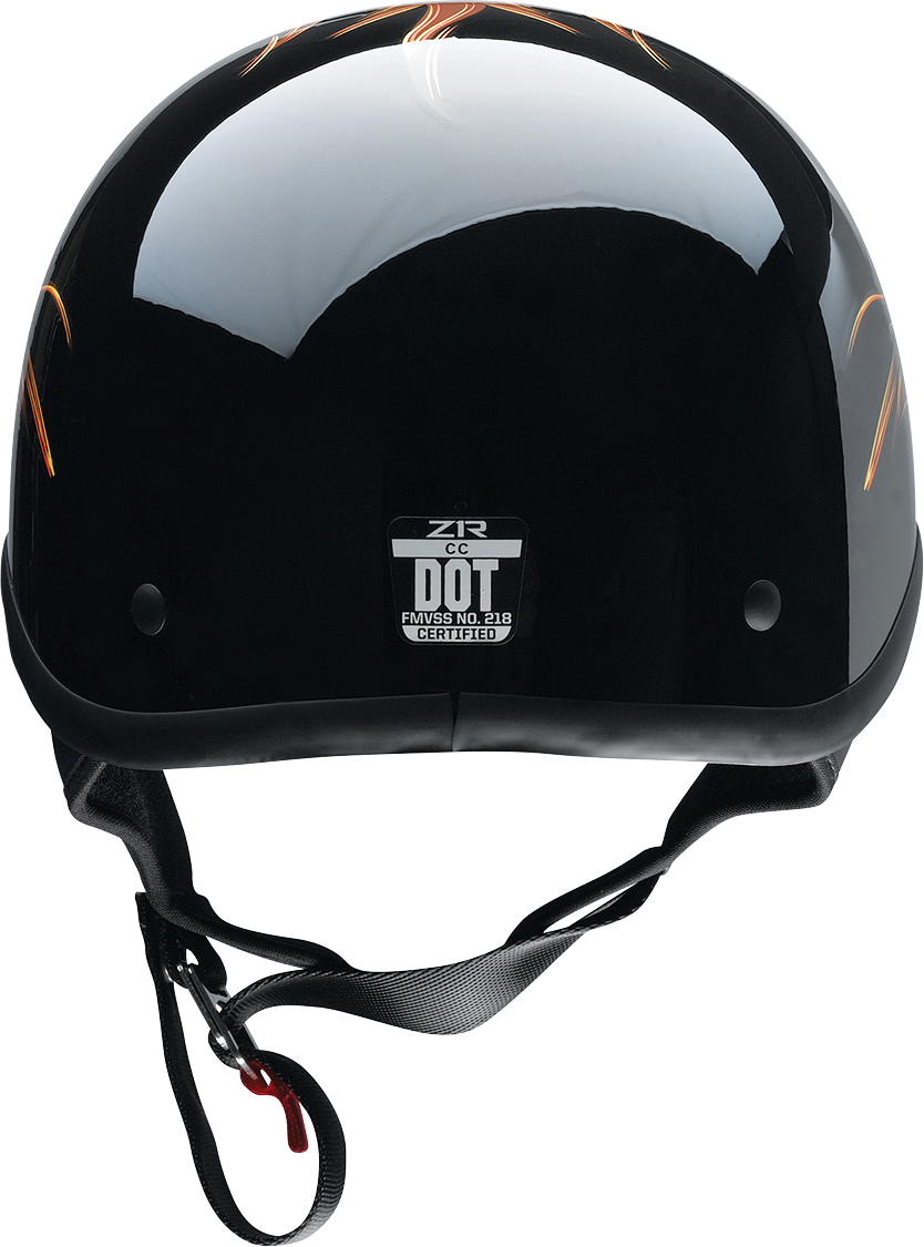Z1R, Z1R CC Beanie Helmet Hellfire Orange 3XL - Injection-Molded Polycarbonate Shell with D-Ring Closure