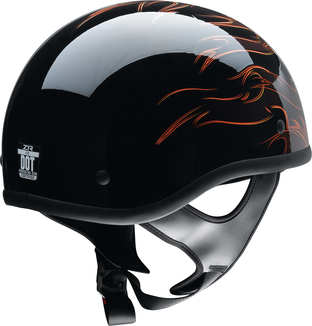 Z1R, Z1R CC Beanie Helmet Hellfire Orange 3XL - Injection-Molded Polycarbonate Shell with D-Ring Closure