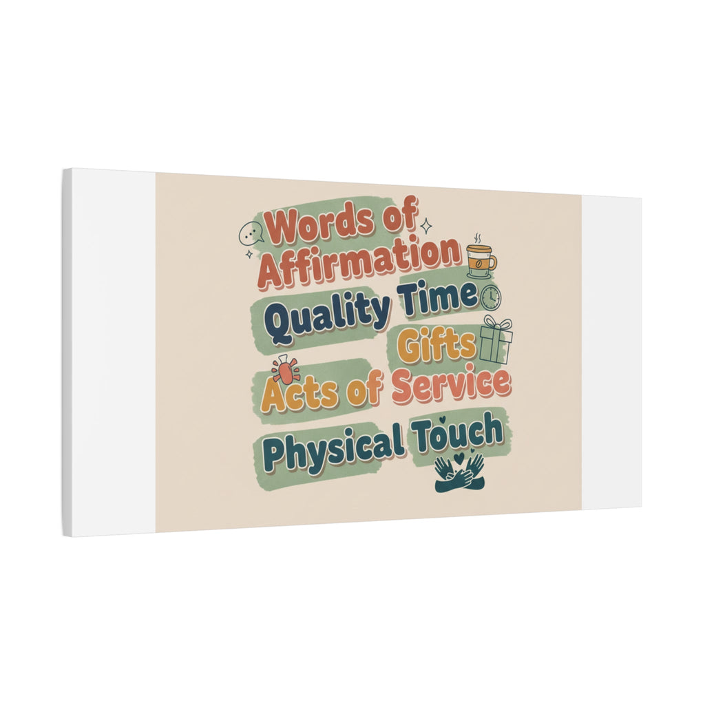 Love Languages List Matte Canvas Wall Art | love language meme, relationship humor