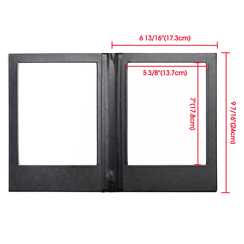 Yescom Personalized Menu Covers LED Menu Cover Dual Page 5.5x7in Set(5)