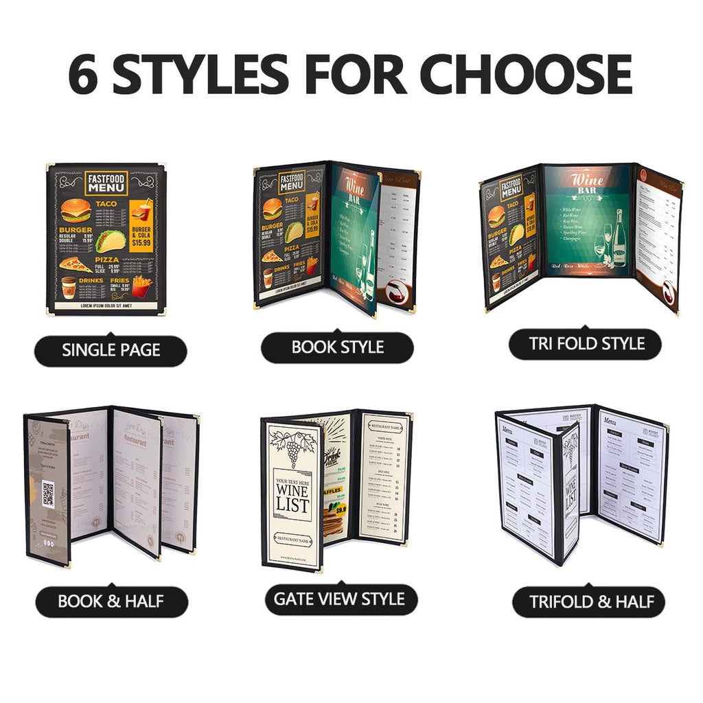 Yescom 30x Menu Covers Cafe Restaurant 8.5x11 & 4.25x11