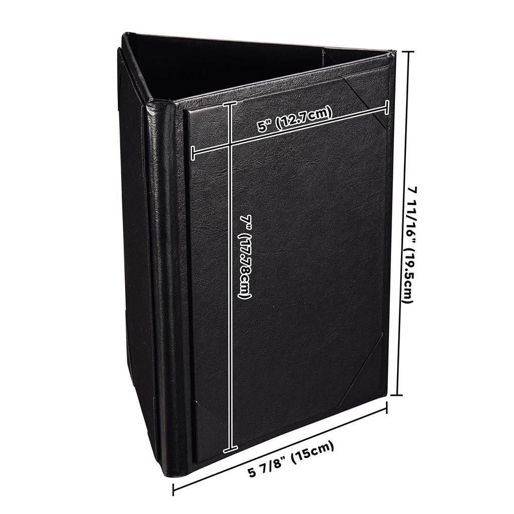 Yescom 3-Sided Table Tent Bar Cafe Cards Holder PU Leather