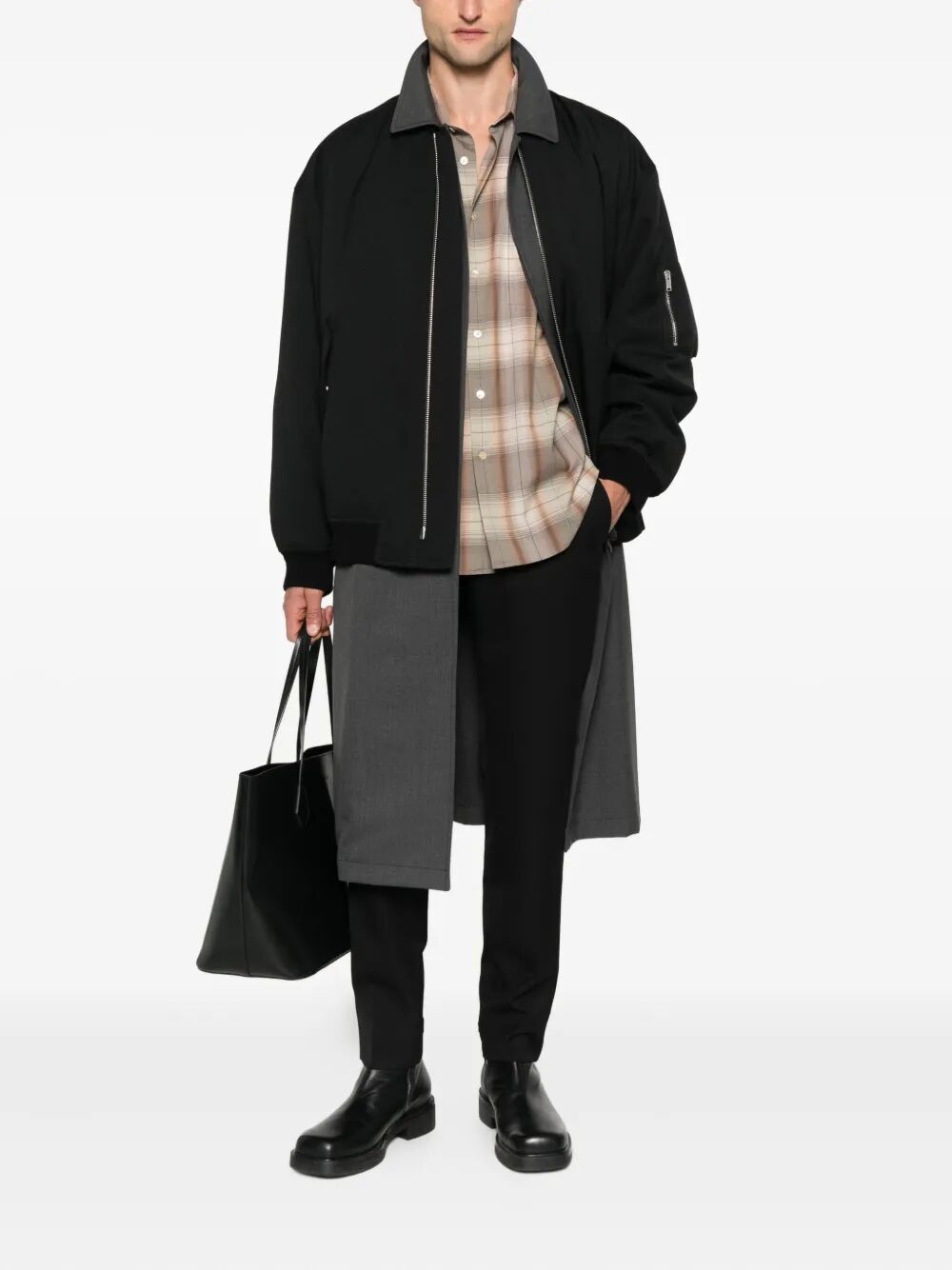 Prada Men Straight Leg Wool Trousers