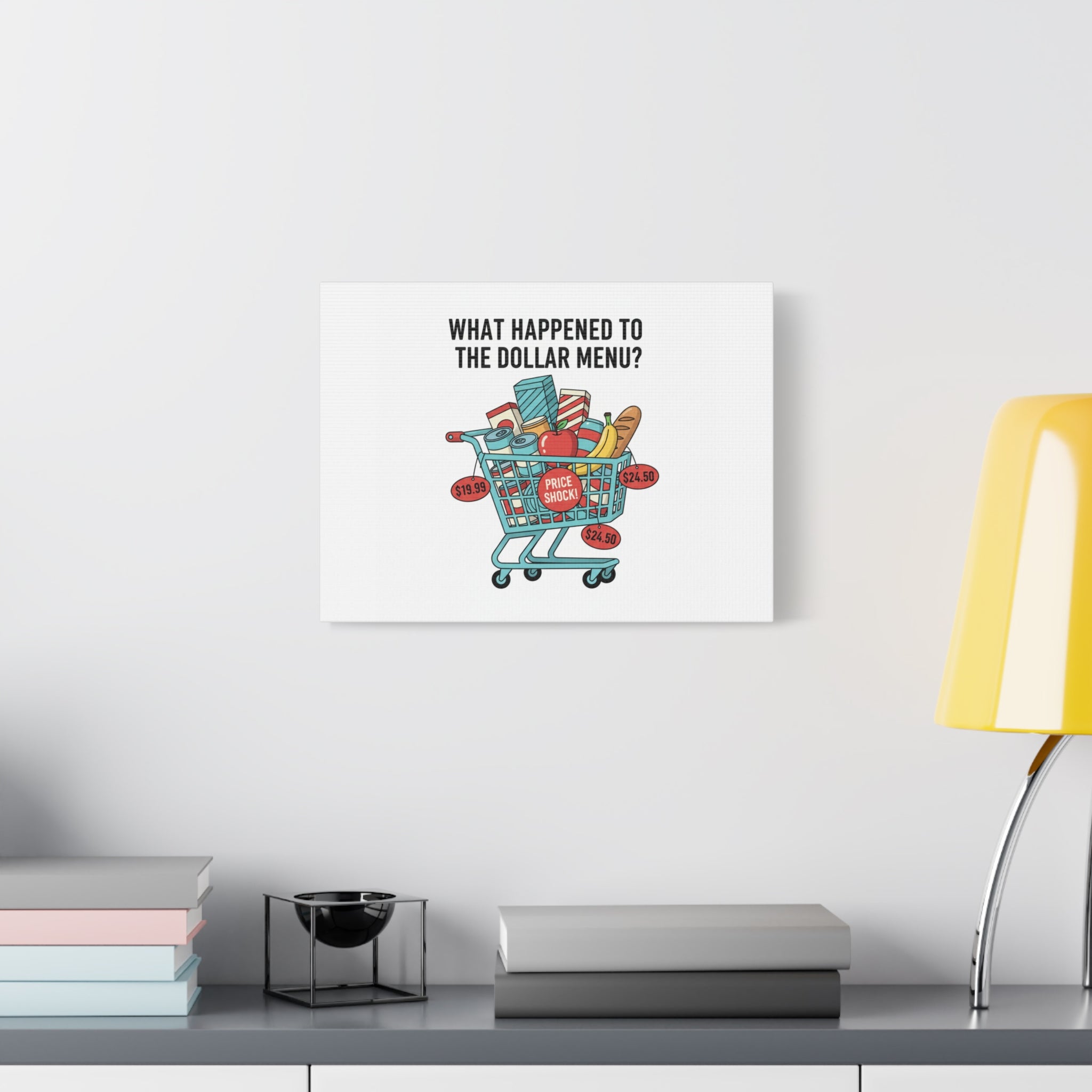 What Happened to the Dollar Menu? Canvas | Grocery Prices Meme, Price Shock Wall Art