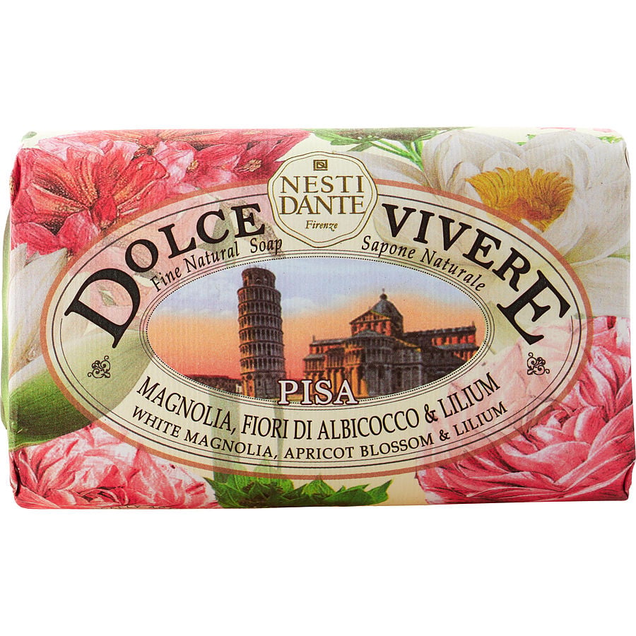 Dolce Vivere Fine Natural Soap - Pisa - White Magnolia, Apricot Blossom & Lilium  --250g/8.8oz