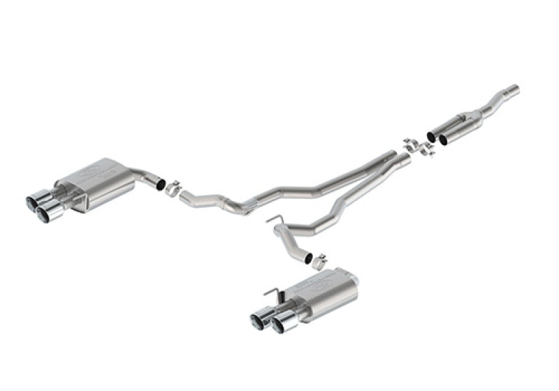 Ford Racing 2024 Mustang 2.3L Touring Non-Active Cat-Back Exhaust w/GT Valance - Chrome Tip M-5200-M2TCV