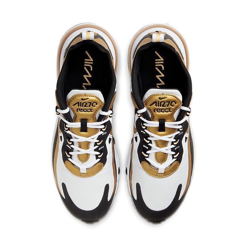 Nike Air Max 270 React 'White Metallic Gold'