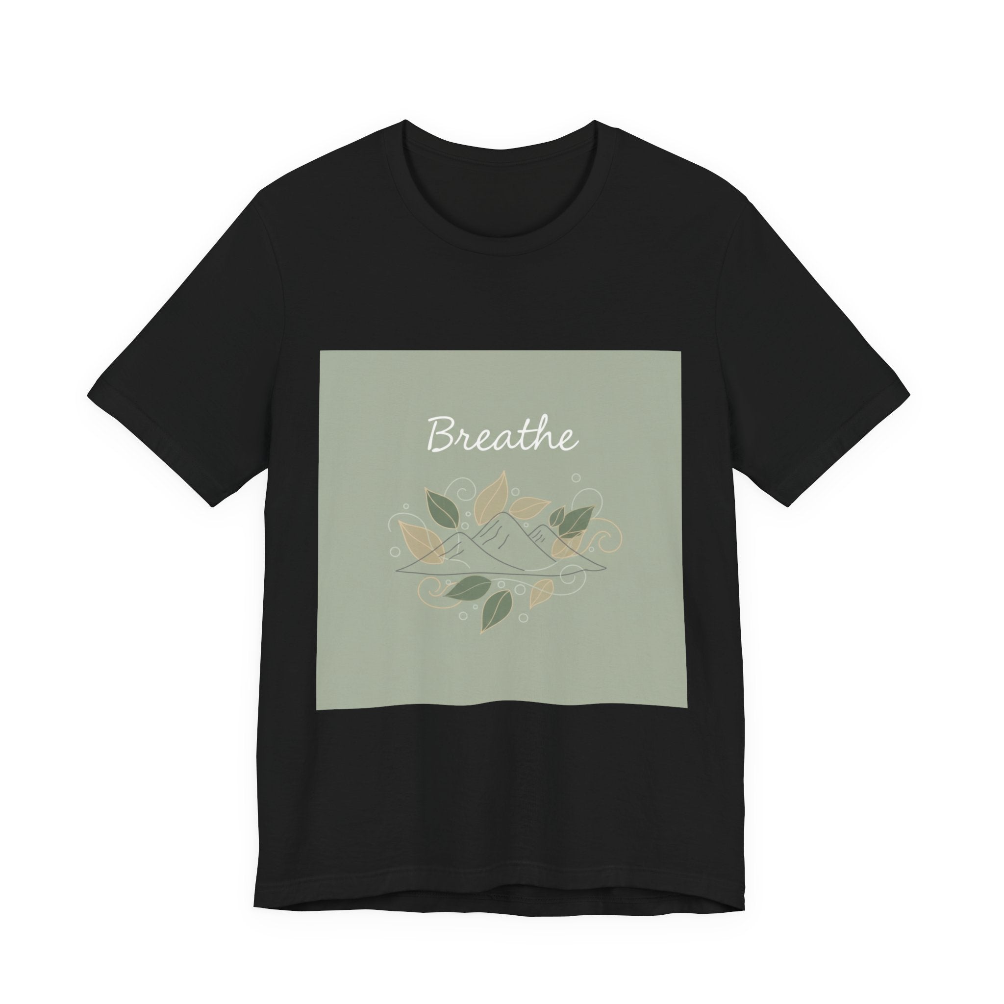 Breathe Leaf Line Tee | nature vibes, calming minimal