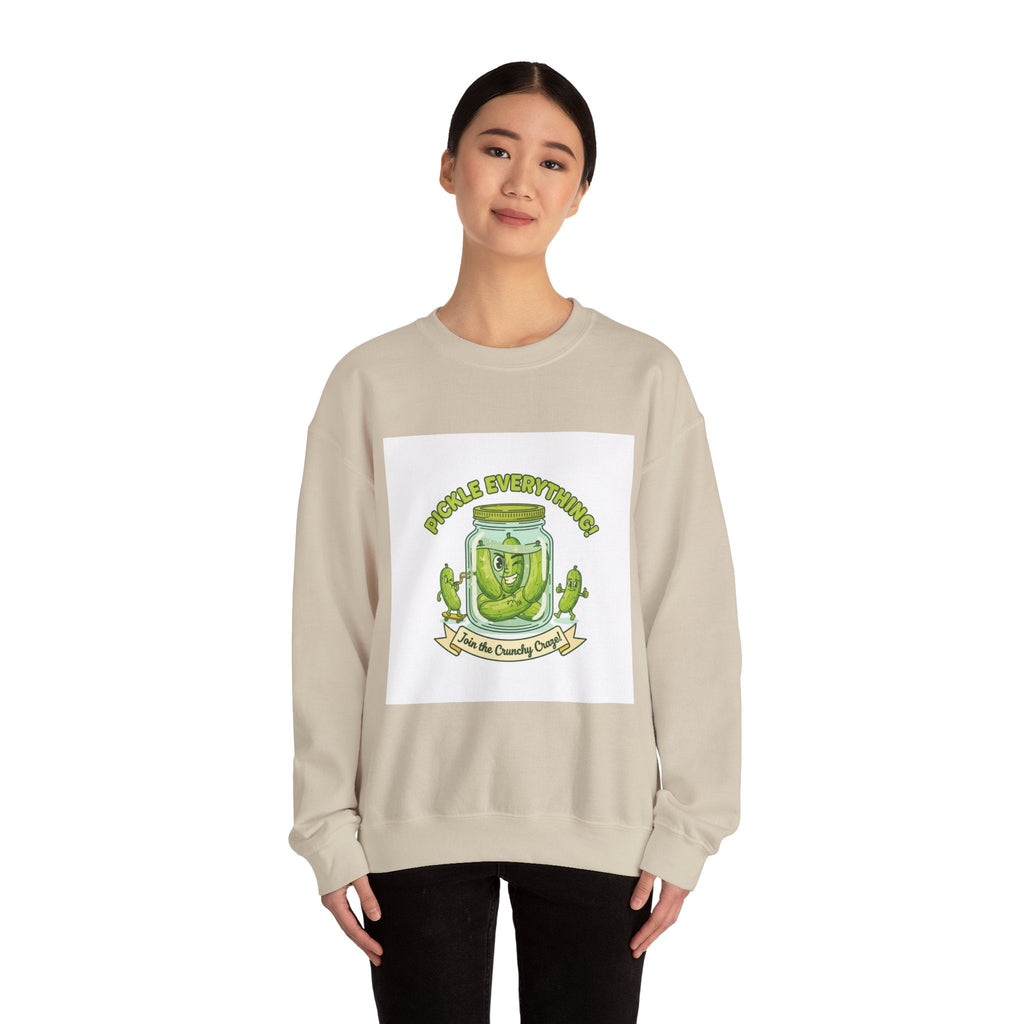 Pickle Everything jar crewneck | pickle lover sweatshirt, brine design
