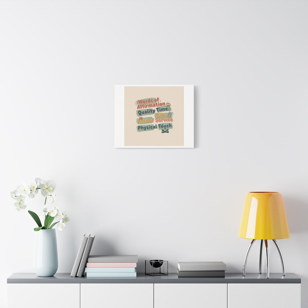 Love Languages List Matte Canvas Wall Art | love language meme, relationship humor