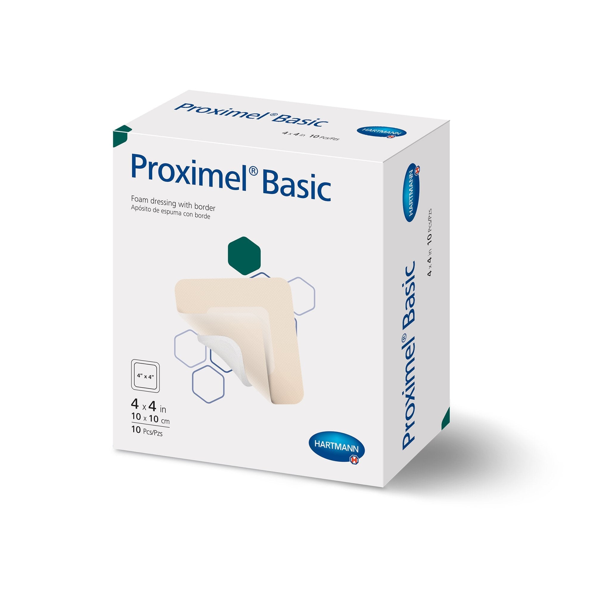 Foam Dressing Proximel® Basic 4 X 4 Inch With Border Waterproof Film Backing Acrylic Adhesive Square Sterile 15713112