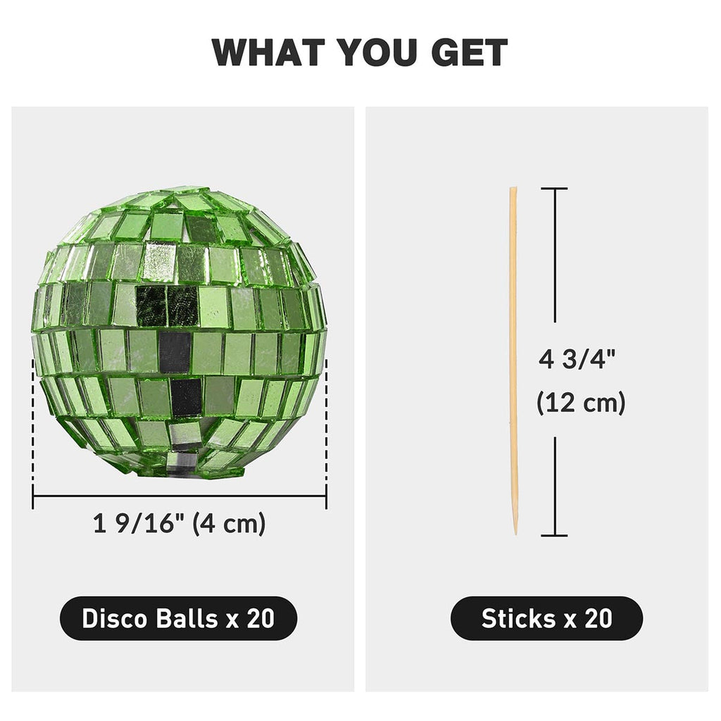 Yescom 20x Small Mirror Disco Balls Party Decoration