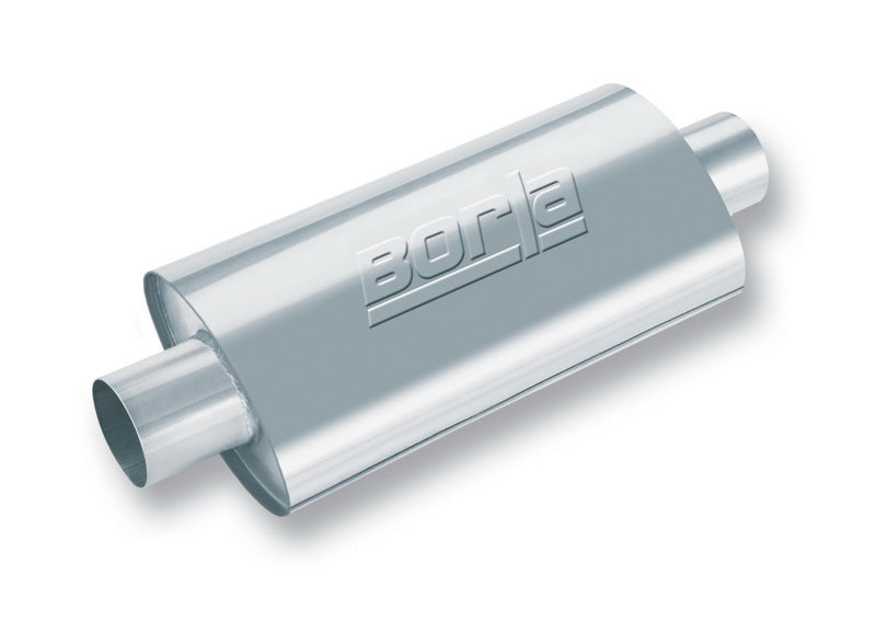 Borla XR-1 Racing Sportsman 4in Inlet/Outlet Center/Center Oval Muffler-4.5in Diameter x 12in Length 40947