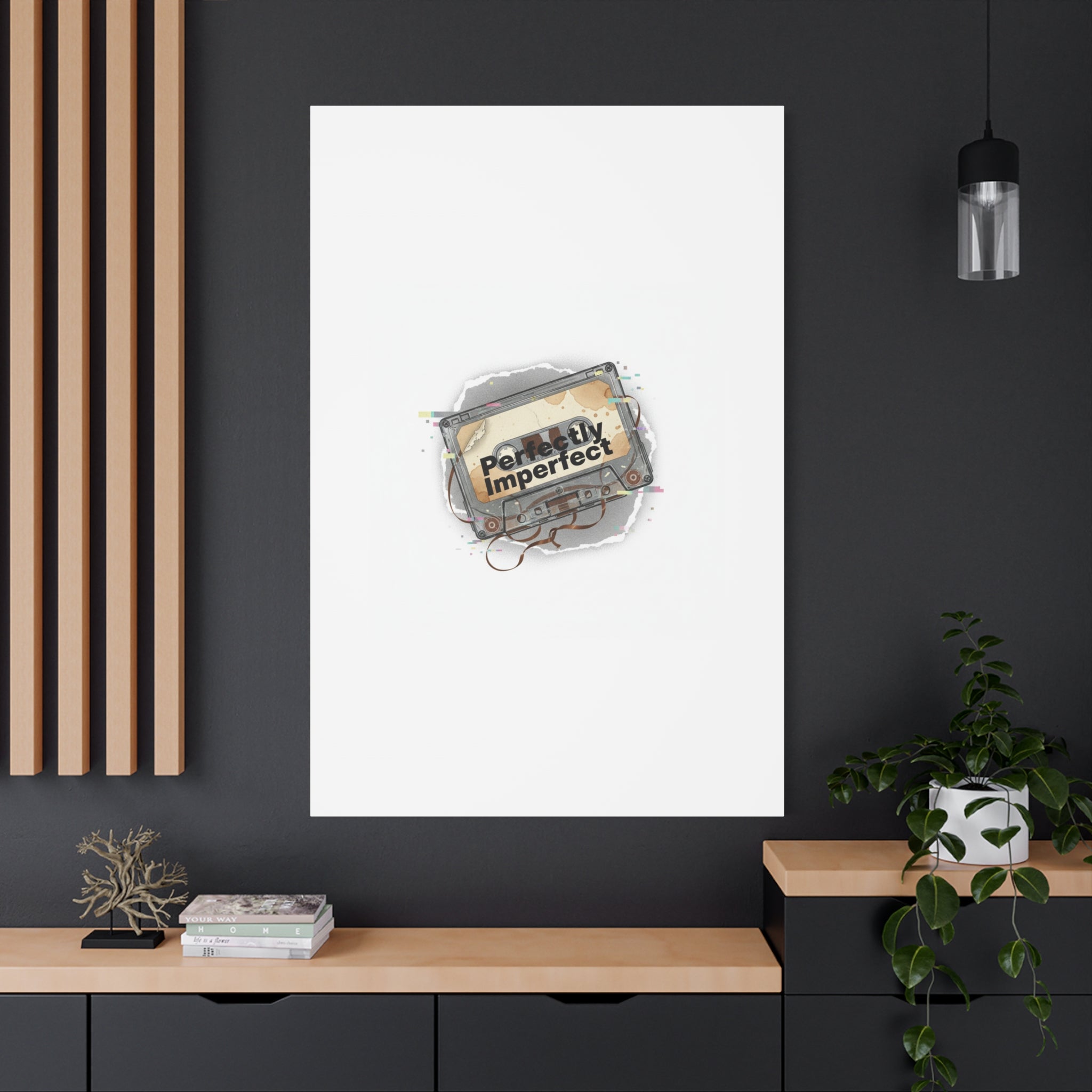 Perfectly Imperfect Cassette, Canvas Print | Analog Error, glitch art static