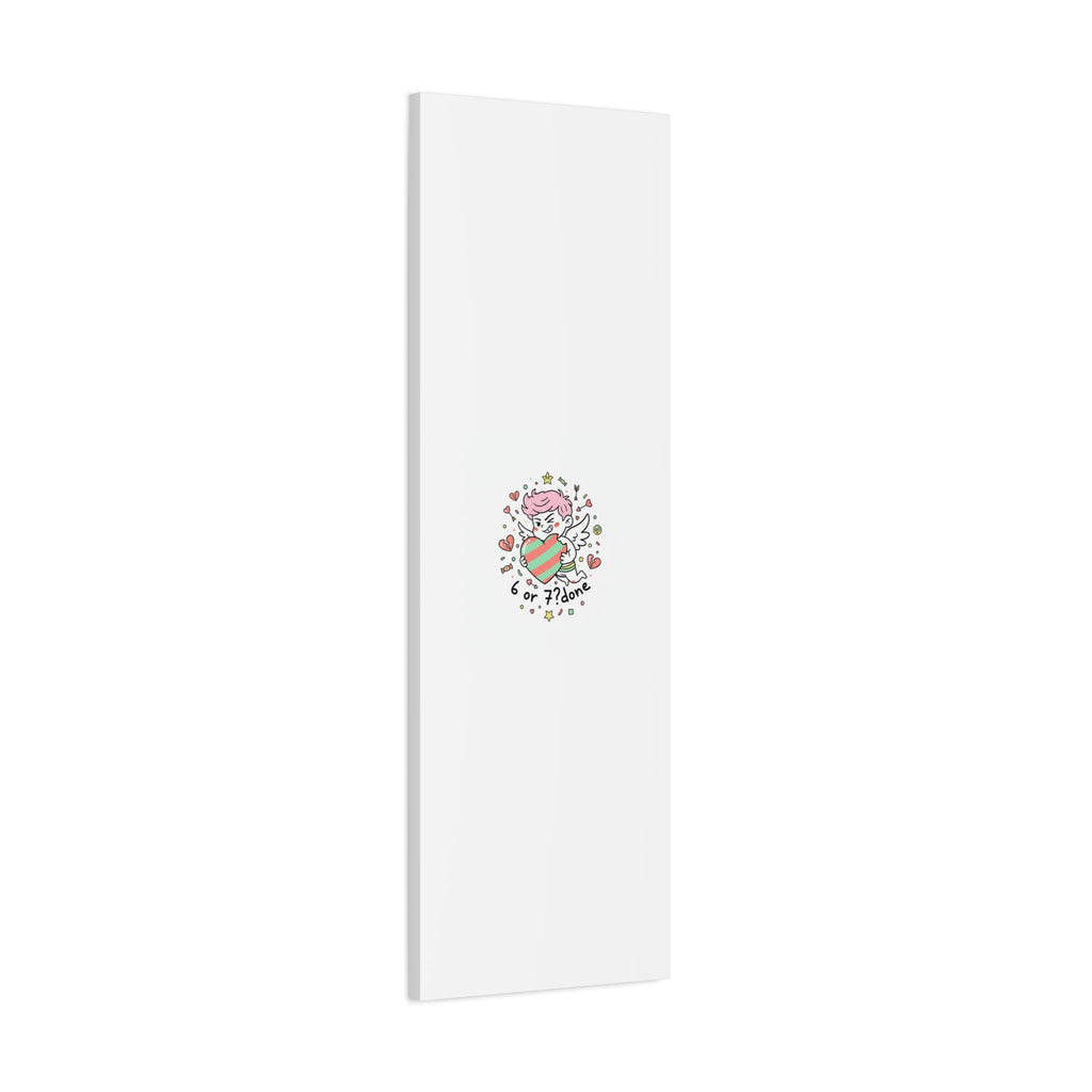 Weird Cupid heart illustration Canvas | Weird Valentine, quirky chaotic love