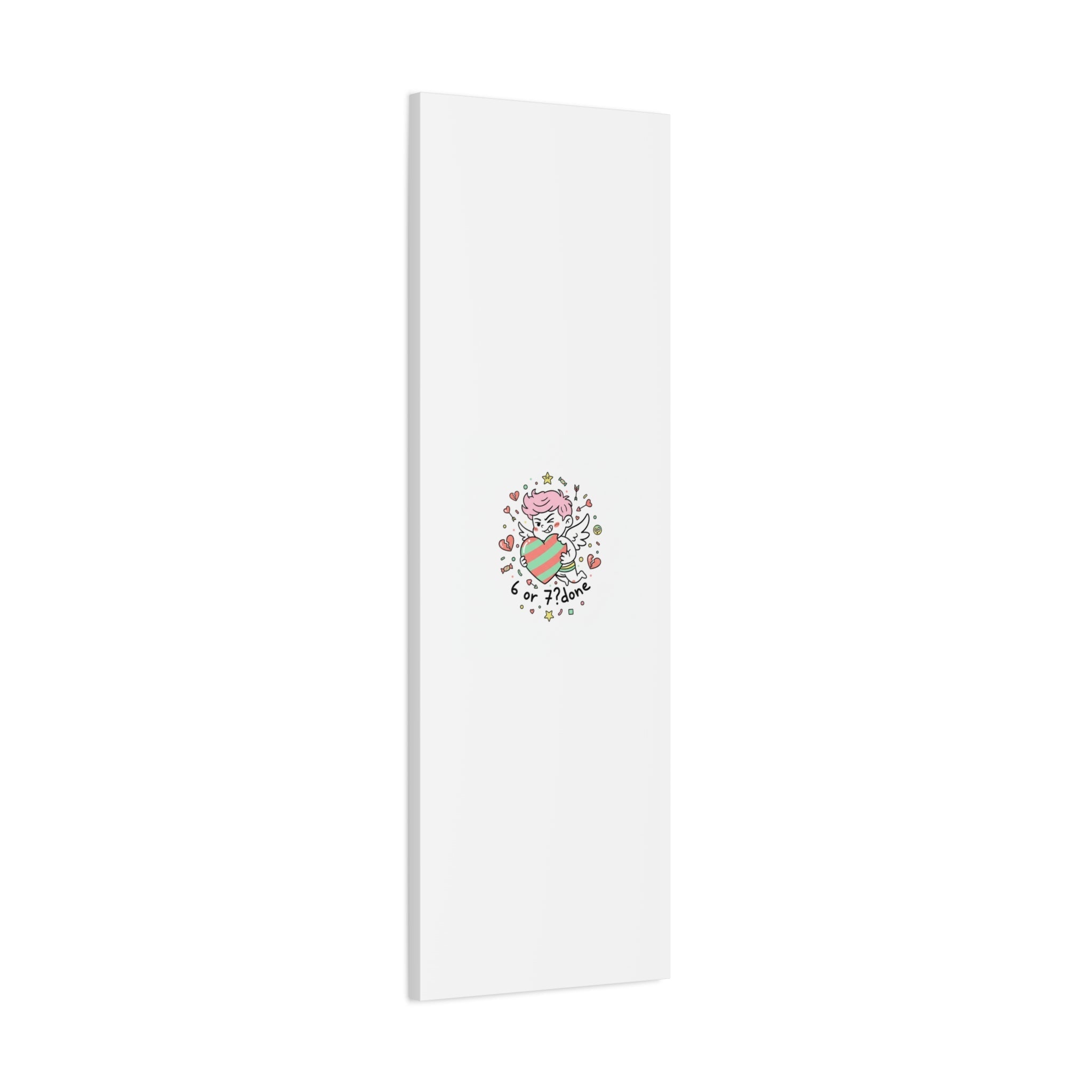 Weird Cupid heart illustration Canvas | Weird Valentine, quirky chaotic love