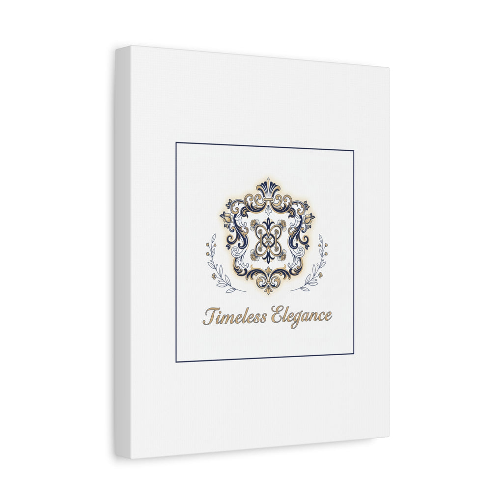 Ornate Brooch Emblem Canvas | Vintage Formalwear Accents, Baroque Print