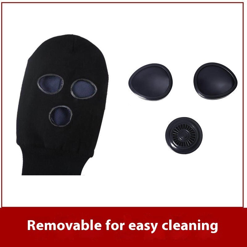 Creative Funny Hat Riding Fleece-lined Neck Protection Glasses Pullover Mask